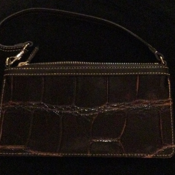 Dooney & Bourke Croc Embossed Wristlet - Picture 2 of 2